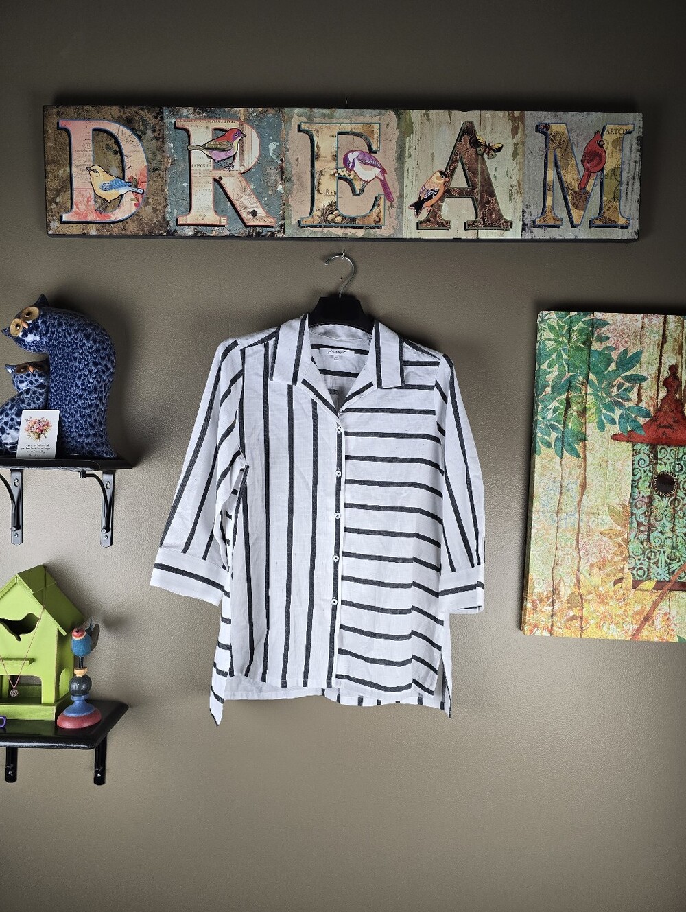 Foxcroft Multicolor Confetti Button Shirt 14P